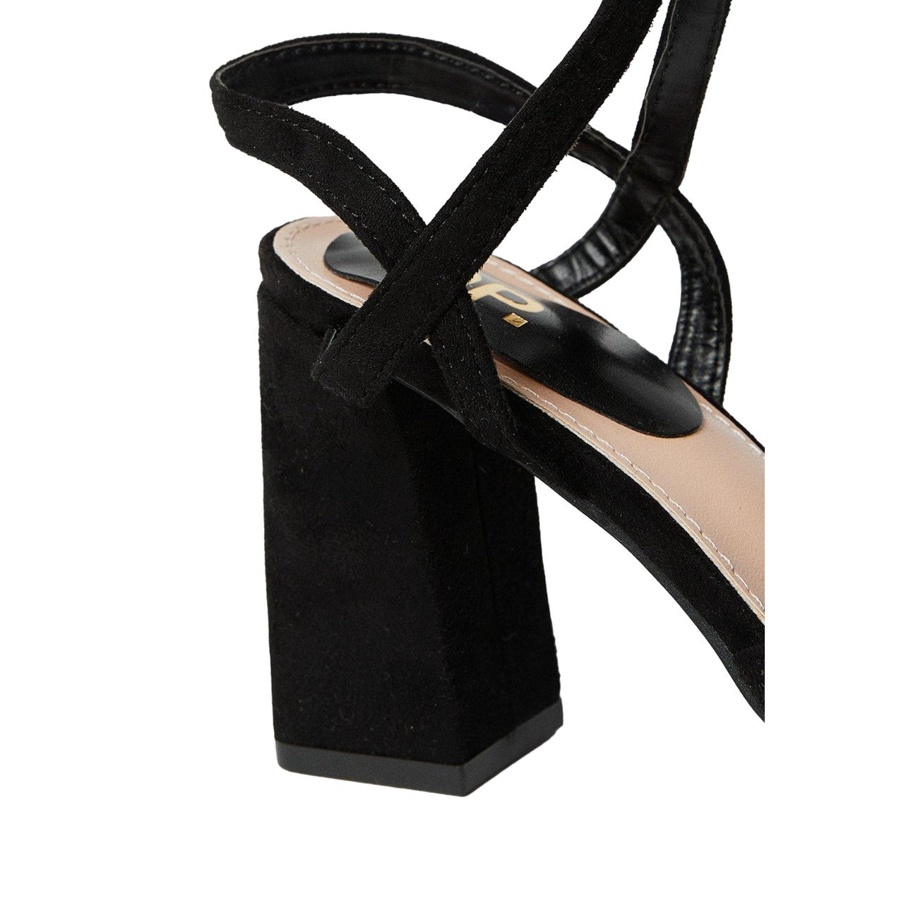 Natural Black - Side - Dorothy Perkins Womens-Ladies Santiego Ankle Strap High Block Heel Sandals
