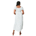 Ivory - Back - Dorothy Perkins Womens-Ladies Ditsy Print Shirred Waist Midi Dress