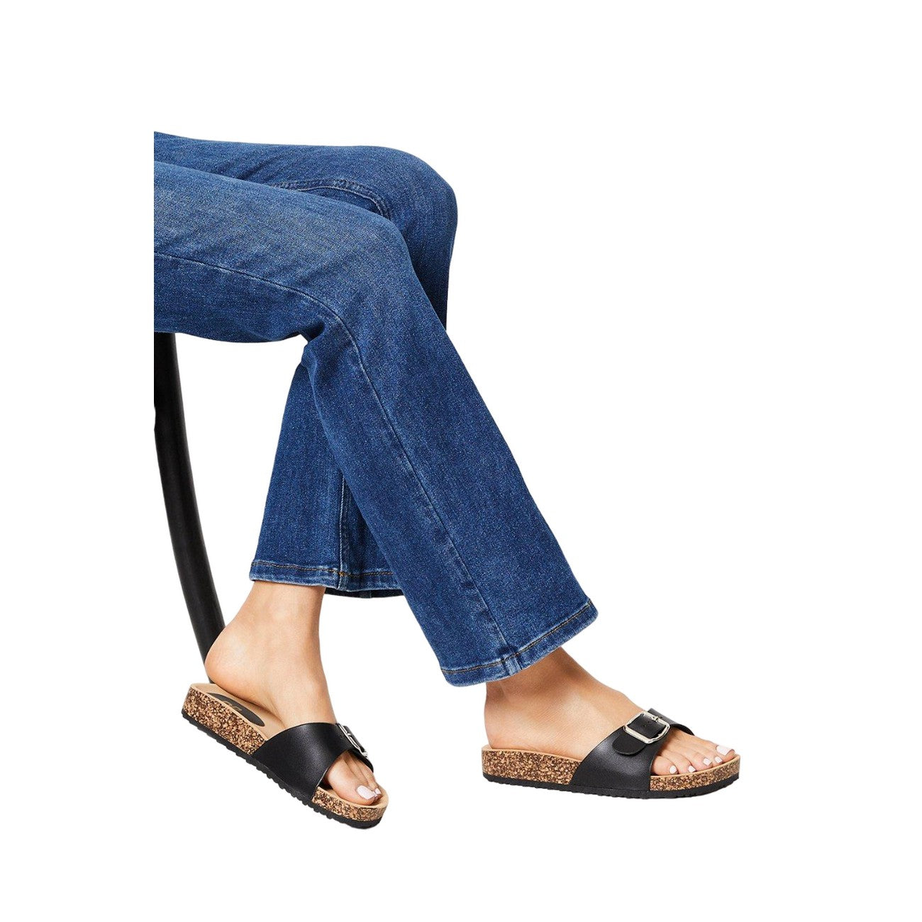 Black - Side - Dorothy Perkins Womens-Ladies Felix Buckle Sandals