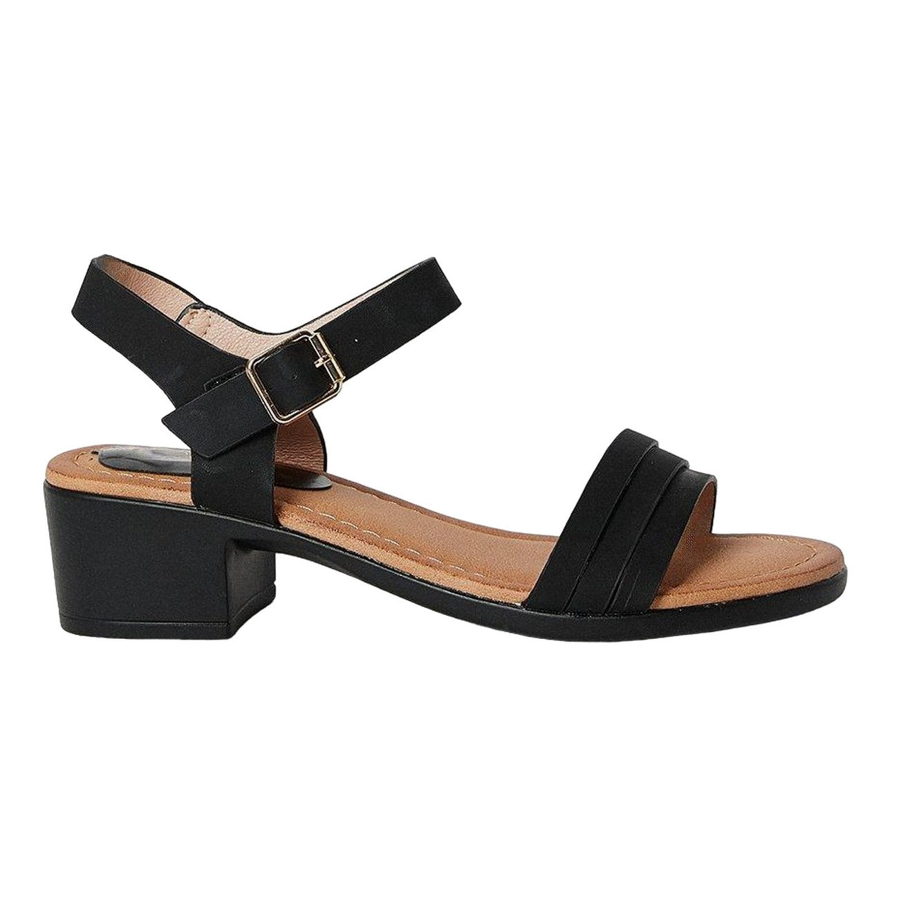 Black - Back - Dorothy Perkins Womens-Ladies Toki Strappy Low Block Heel Sandals