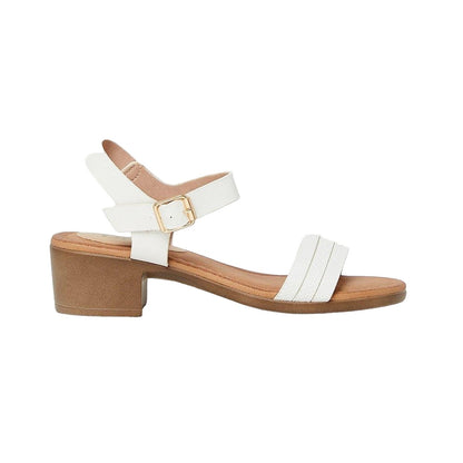 White - Back - Dorothy Perkins Womens-Ladies Toki Strappy Low Block Heel Sandals