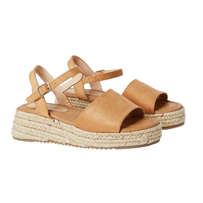 Tan - Front - Dorothy Perkins Womens-Ladies Rhian Wedge Espadrilles