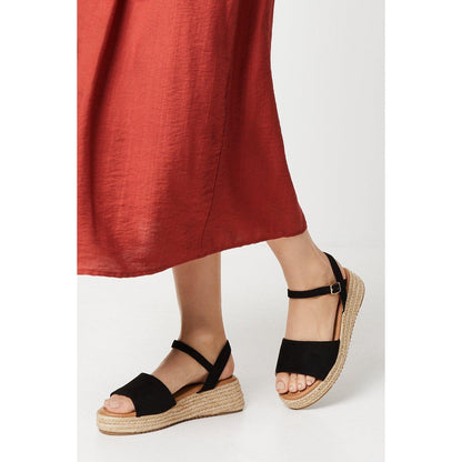 Natural Black - Front - Dorothy Perkins Womens-Ladies Rhian Wedge Espadrilles