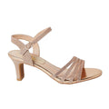 Rose Gold - Back - Good For The Sole Womens-Ladies Ellen Diamante Straps Heeled Sandals