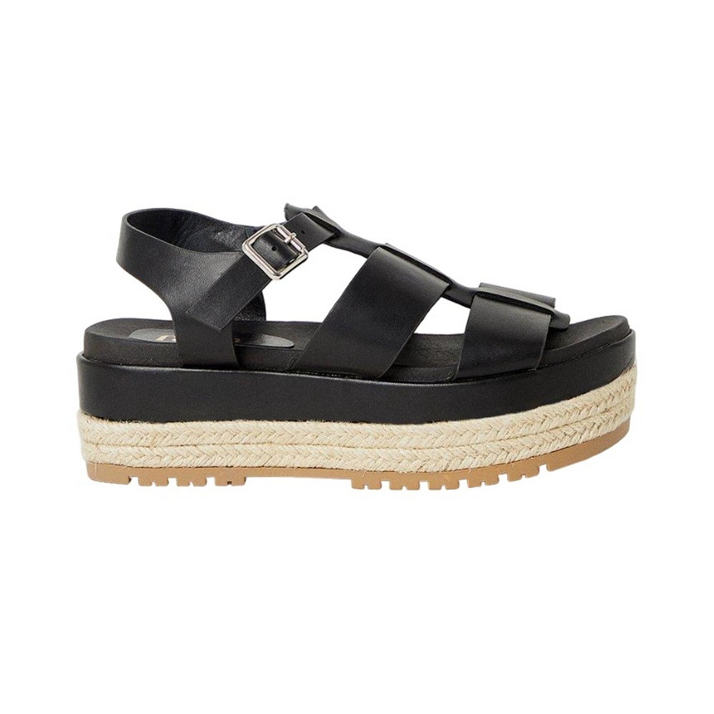 Black - Back - Faith Womens-Ladies Harper Chunky Flatform Sandals
