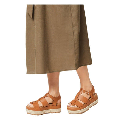 Tan - Side - Faith Womens-Ladies Harper Chunky Flatform Sandals