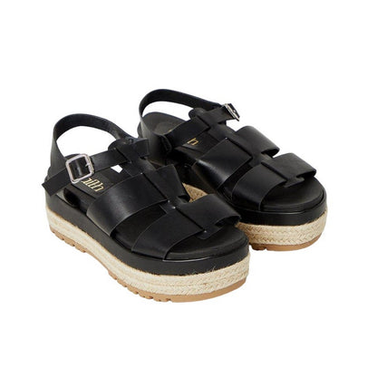 Black - Front - Faith Womens-Ladies Harper Chunky Flatform Sandals