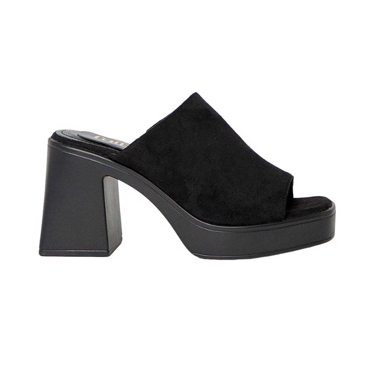 Natural Black - Back - Faith Womens-Ladies Colleen Platform High Heel Mule Sandals