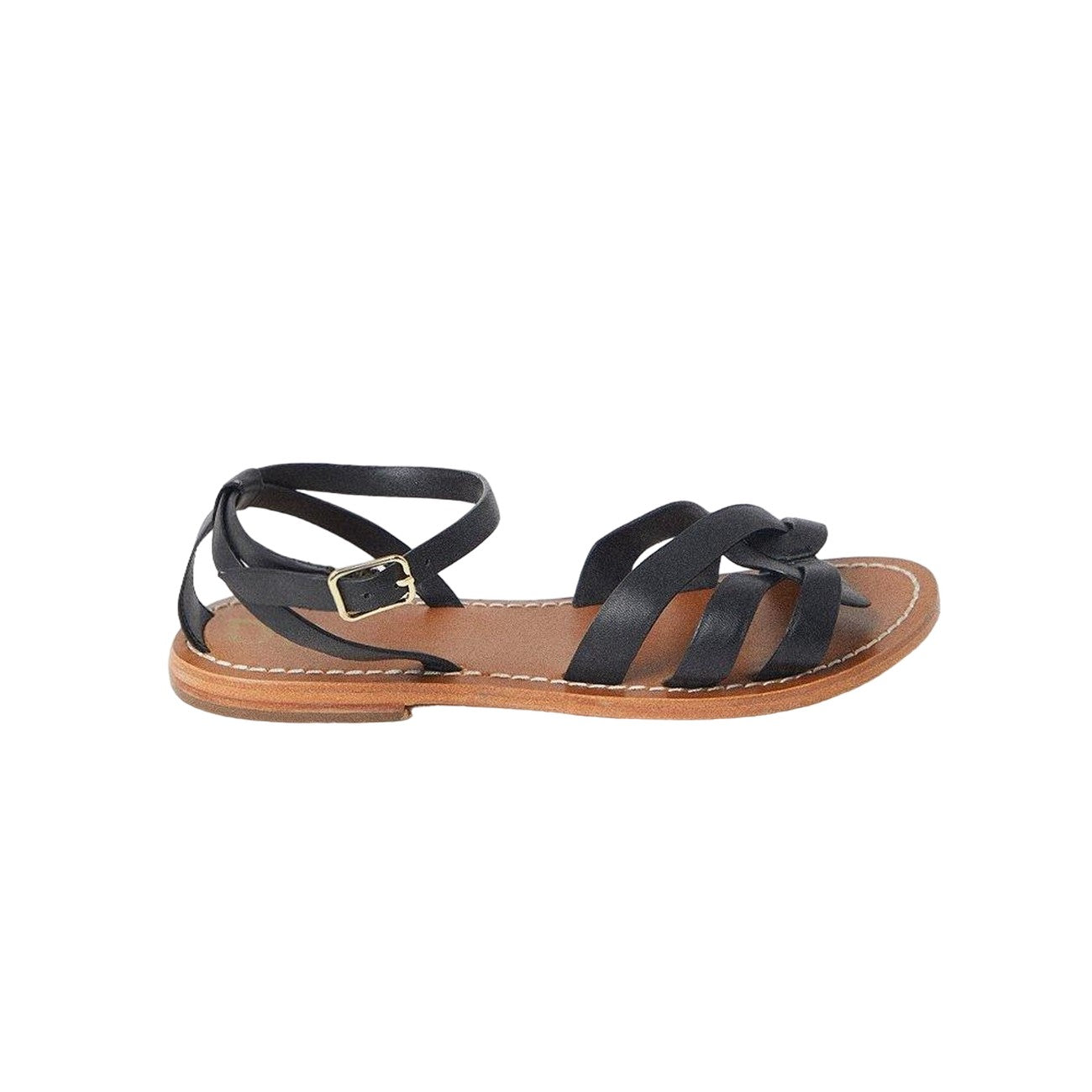 Black - Back - Dorothy Perkins Womens-Ladies Jaleesa Woven Leather Flat Heel Wide Sandals