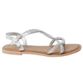 Silver - Back - Dorothy Perkins Womens-Ladies Jessie Plaited Leather Flat Heel Wide Sandals