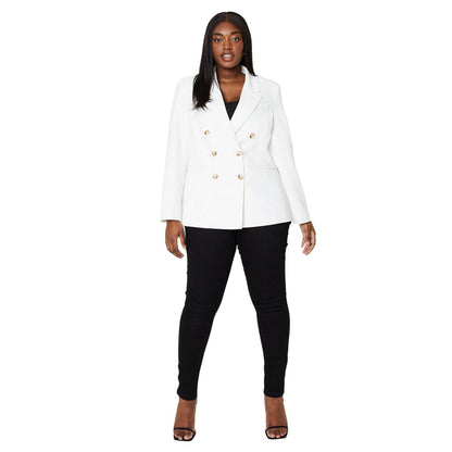 Ivory - Lifestyle - Dorothy Perkins Womens-Ladies Double-Breasted Curved Blazer