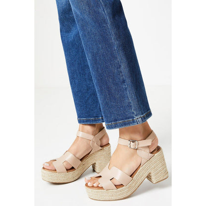 Blush - Front - Dorothy Perkins Womens-Ladies Soleil Covered Block Heel Sandals