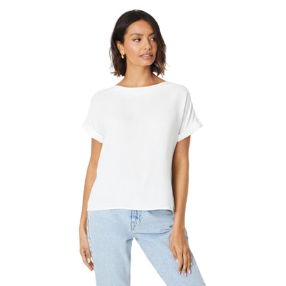 Ivory - Front - Dorothy Perkins Womens-Ladies Roll Sleeve Blouse