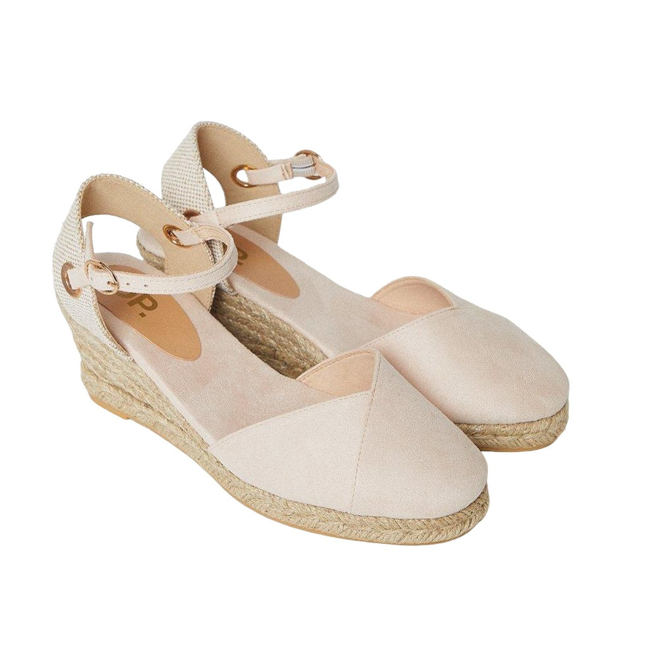 Blush - Front - Dorothy Perkins Womens-Ladies Rory Closed Toe Wedge Espadrilles