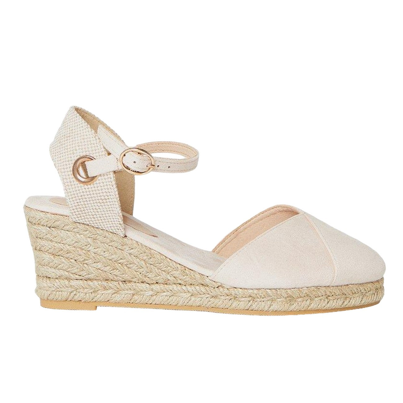Blush - Back - Dorothy Perkins Womens-Ladies Rory Closed Toe Wedge Espadrilles