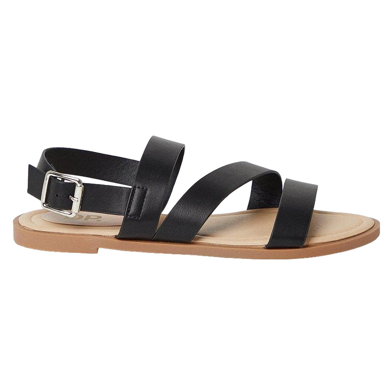 Black - Back - Dorothy Perkins Womens-Ladies Freddie Multi Strap Wide Sandals