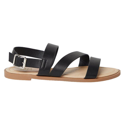 Black - Back - Dorothy Perkins Womens-Ladies Freddie Multi Strap Wide Sandals