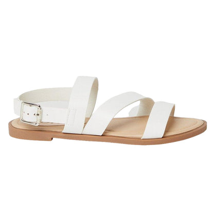 White - Back - Dorothy Perkins Womens-Ladies Freddie Multi Strap Wide Sandals