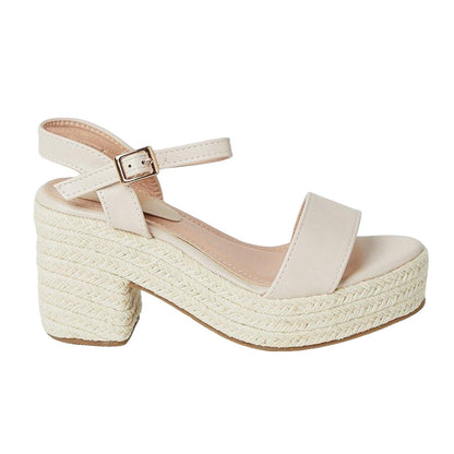 Beige - Back - Dorothy Perkins Womens-Ladies Saphire Demi Wedge Espadrilles