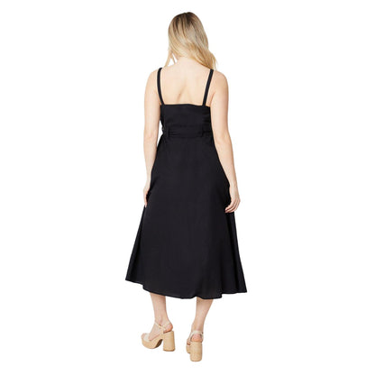 Black - Back - Dorothy Perkins Womens-Ladies Button-Down Midi Dress