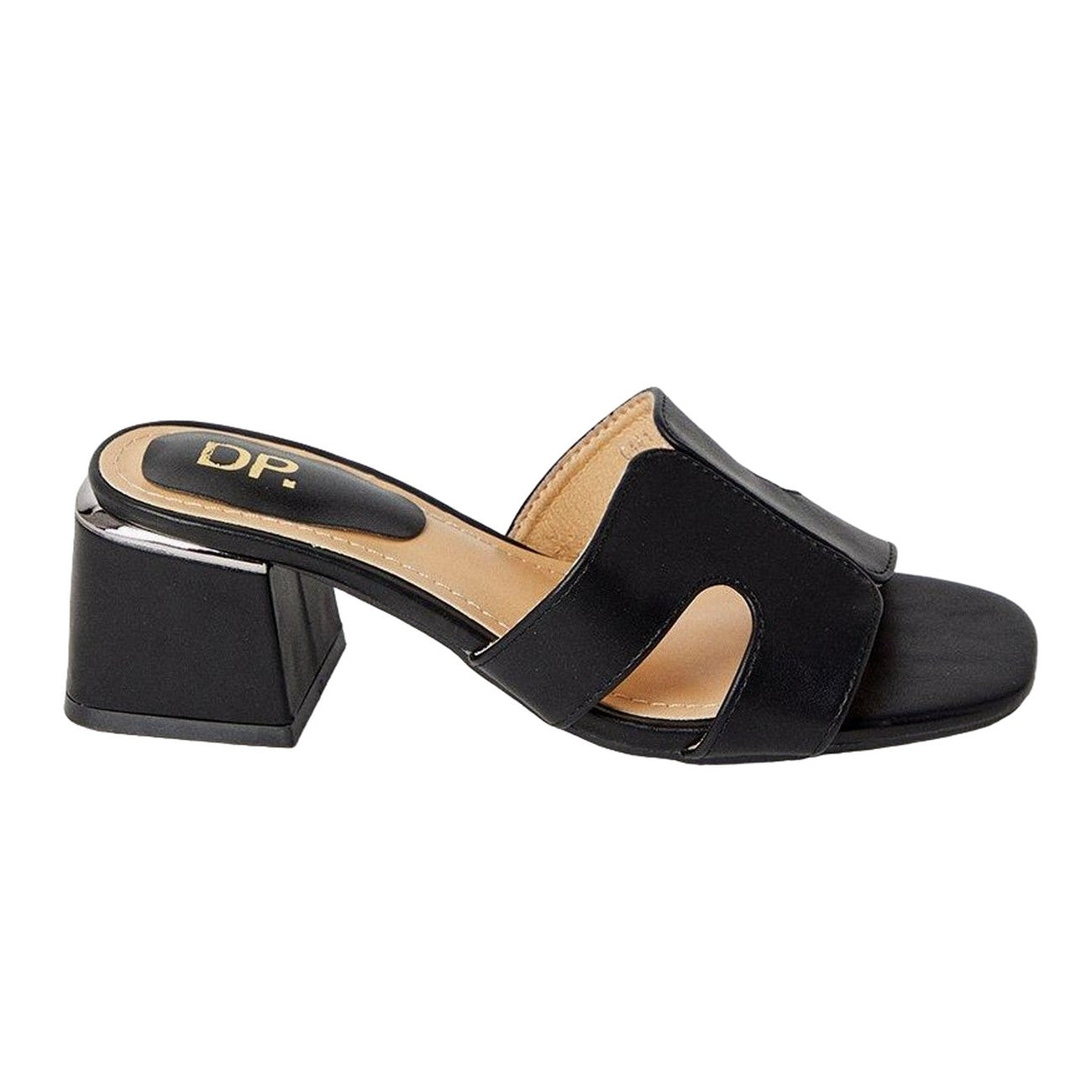 Black - Back - Dorothy Perkins Womens-Ladies Sawyer Medium Block Heel Mule Sandals