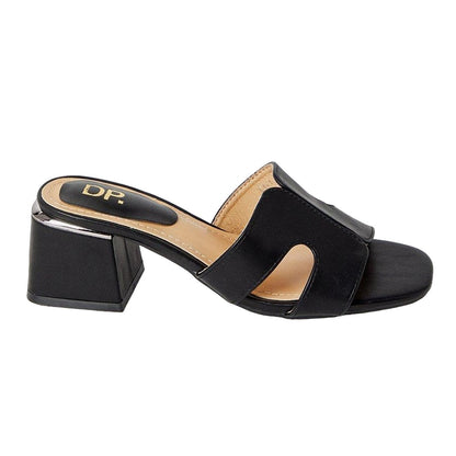 Black - Back - Dorothy Perkins Womens-Ladies Sawyer Medium Block Heel Mule Sandals