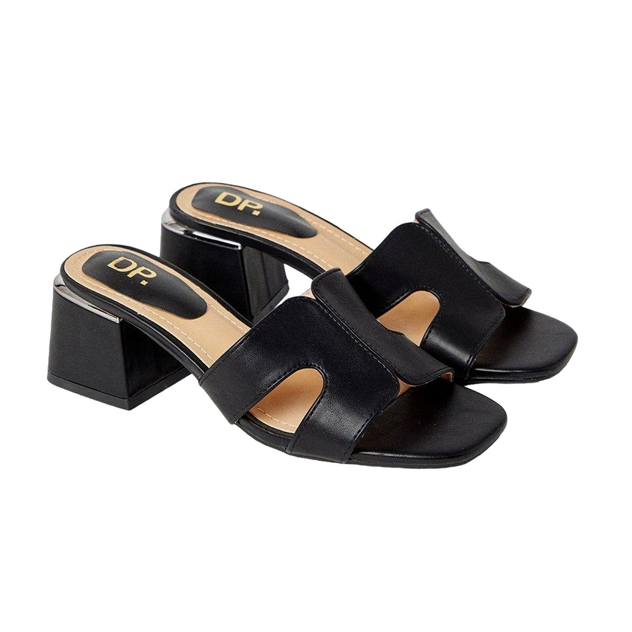 Black - Front - Dorothy Perkins Womens-Ladies Sawyer Medium Block Heel Mule Sandals