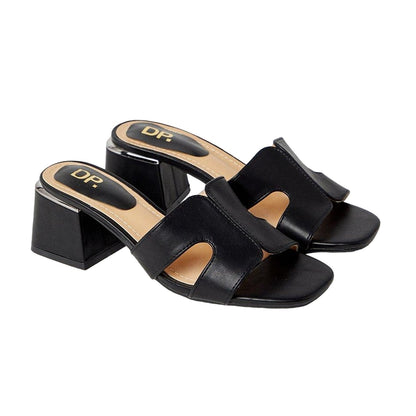 Black - Front - Dorothy Perkins Womens-Ladies Sawyer Medium Block Heel Mule Sandals