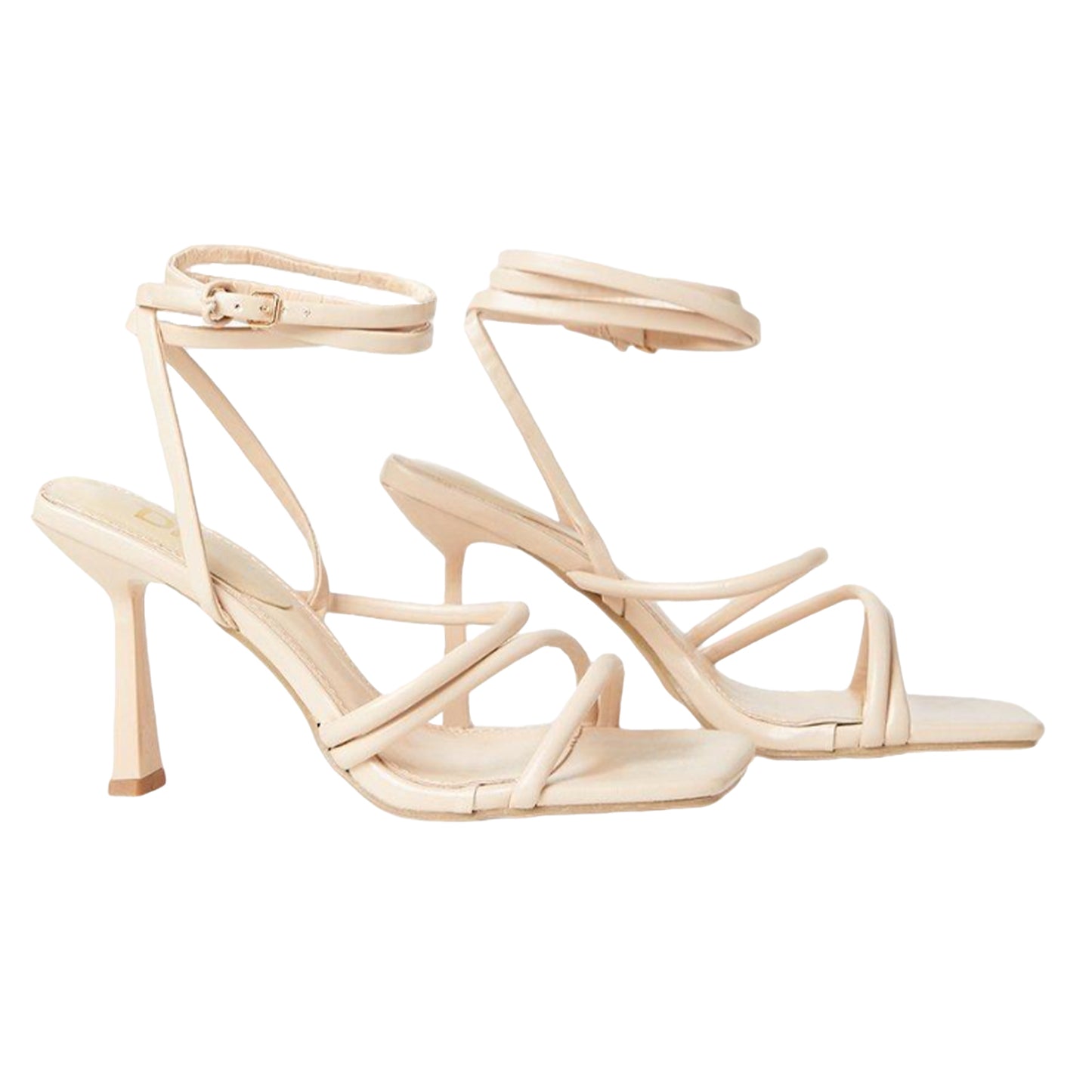 Beige - Front - Dorothy Perkins Womens-Ladies Salina Spaghetti Strap High Heel Sandals