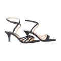 Black - Back - Good For The Sole Womens-Ladies Sana Strappy Wide Stiletto Heel Sandals