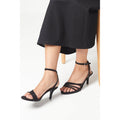 Black - Front - Good For The Sole Womens-Ladies Sana Strappy Wide Stiletto Heel Sandals