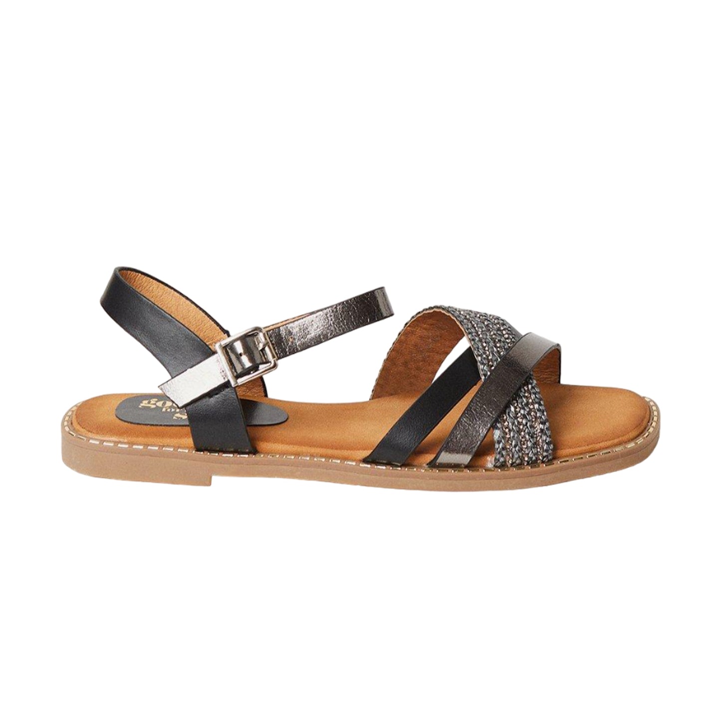 Black - Back - Good For The Sole Womens-Ladies Melanie Sandals