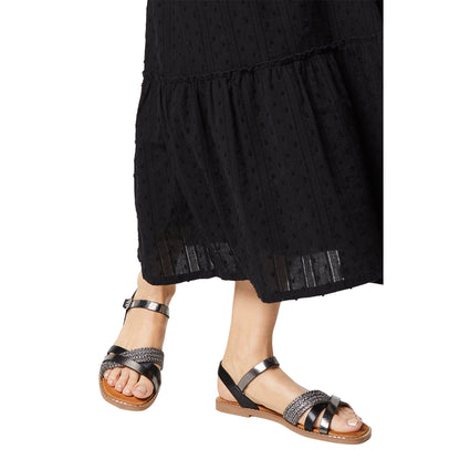 Black - Side - Good For The Sole Womens-Ladies Melanie Sandals