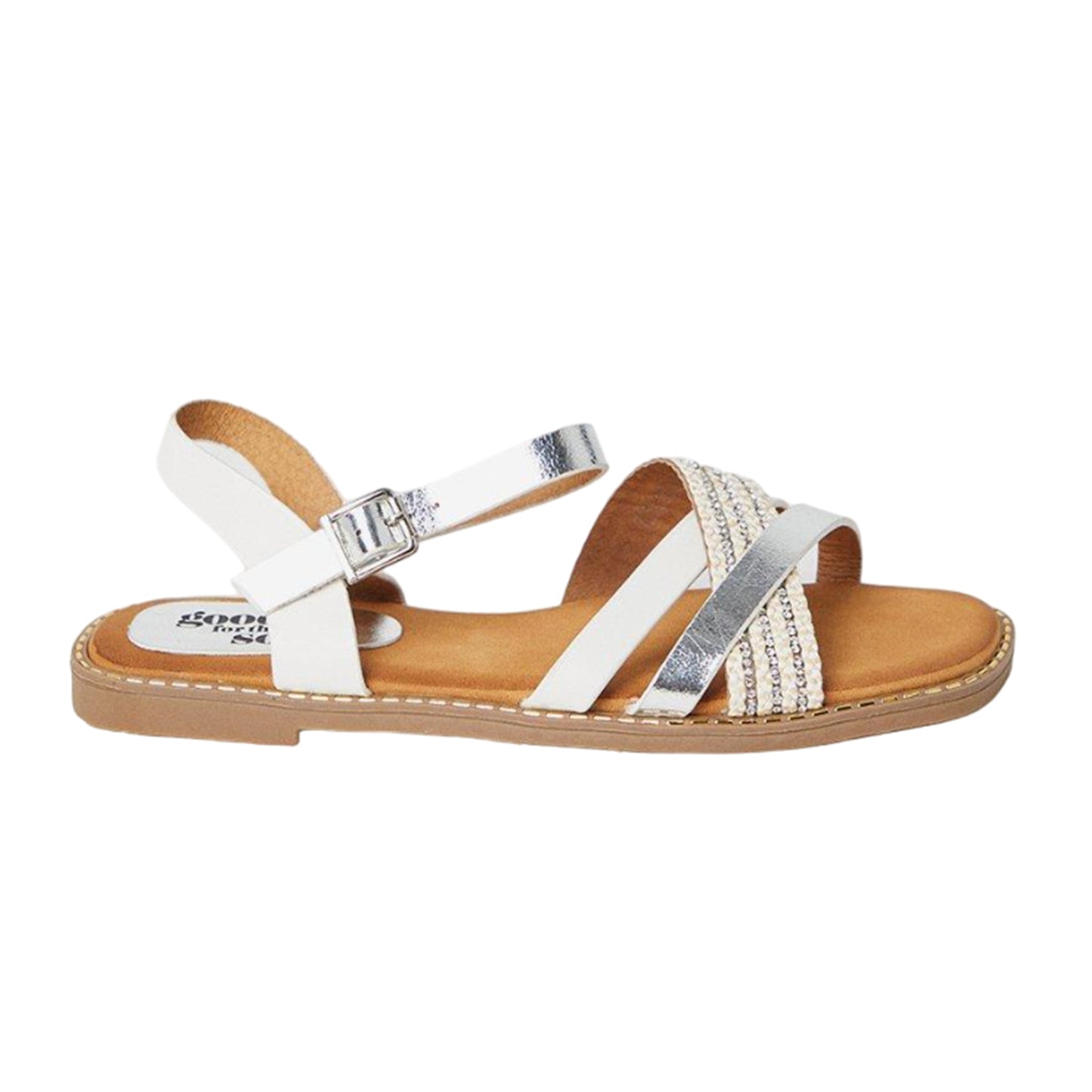 Silver - Back - Good For The Sole Womens-Ladies Melanie Sandals
