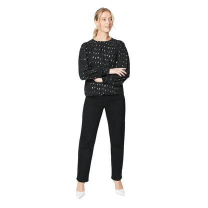 Black - Lifestyle - Dorothy Perkins Womens-Ladies Shirred Cuff Blouse