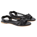 Black - Front - Dorothy Perkins Womens-Ladies Jocelyn Plaited Leather Wide Flat Sandals