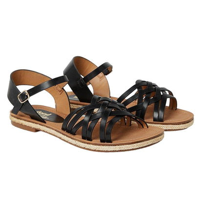 Black - Front - Good For The Sole Womens-Ladies Multi Strap Espadrilles