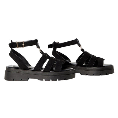 Natural Black - Front - Faith Womens-Ladies Maxine Chunky Strap Gladiator Sandals