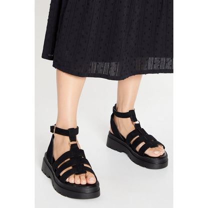 Black - Front - Faith Womens-Ladies Maxine Chunky Strap Gladiator Sandals