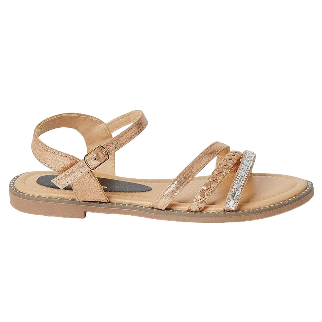 Rose Gold - Back - Good For The Sole Womens-Ladies Margo Flexi Sole Sandals