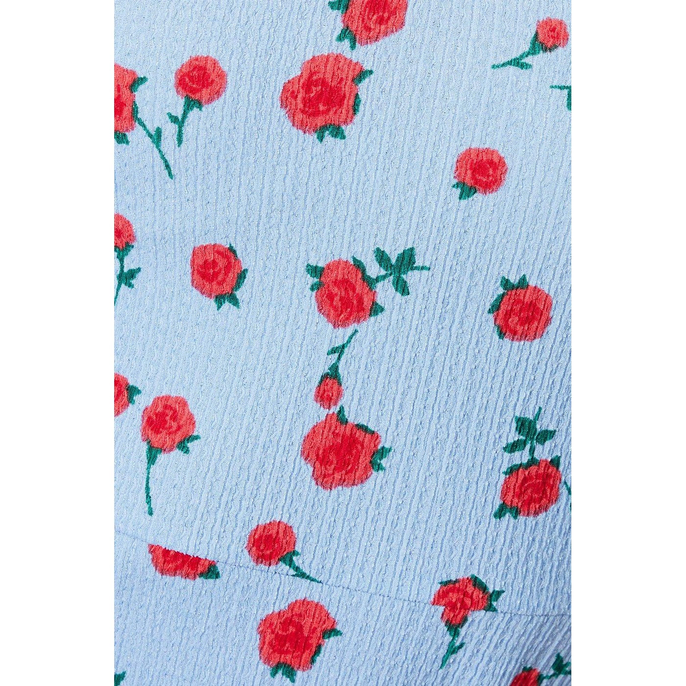 Blue - Lifestyle - Dorothy Perkins Womens-Ladies Rose V Neck Short-Sleeved Mini Dress