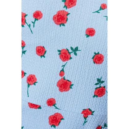 Blue - Lifestyle - Dorothy Perkins Womens-Ladies Rose V Neck Short-Sleeved Mini Dress