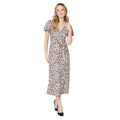 Pink - Front - Dorothy Perkins Womens-Ladies Abstract Wrap Flutter Midi Dress