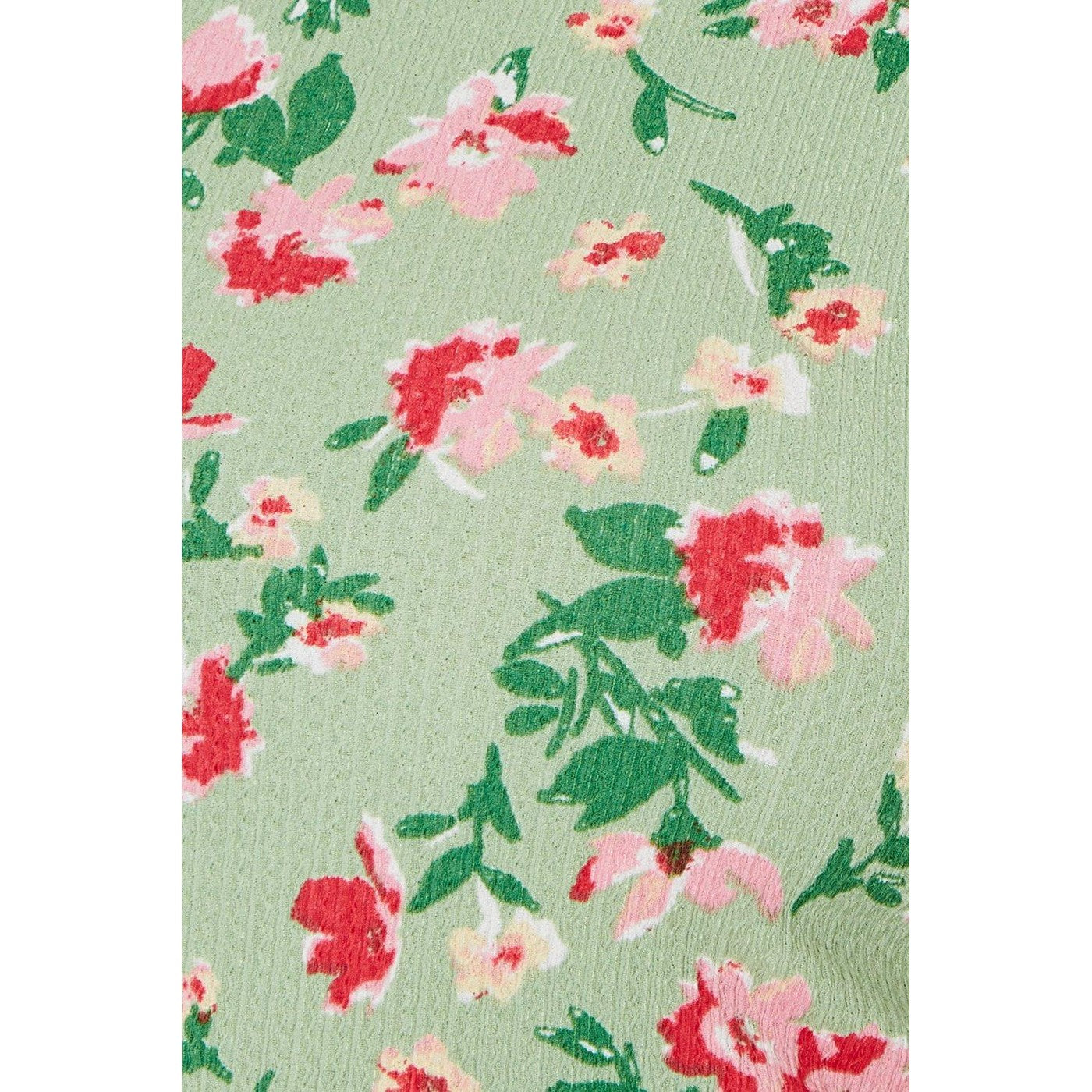 Green-Pink - Side - Dorothy Perkins Womens-Ladies Floral Tie Back Angel Sleeve Midi Dress