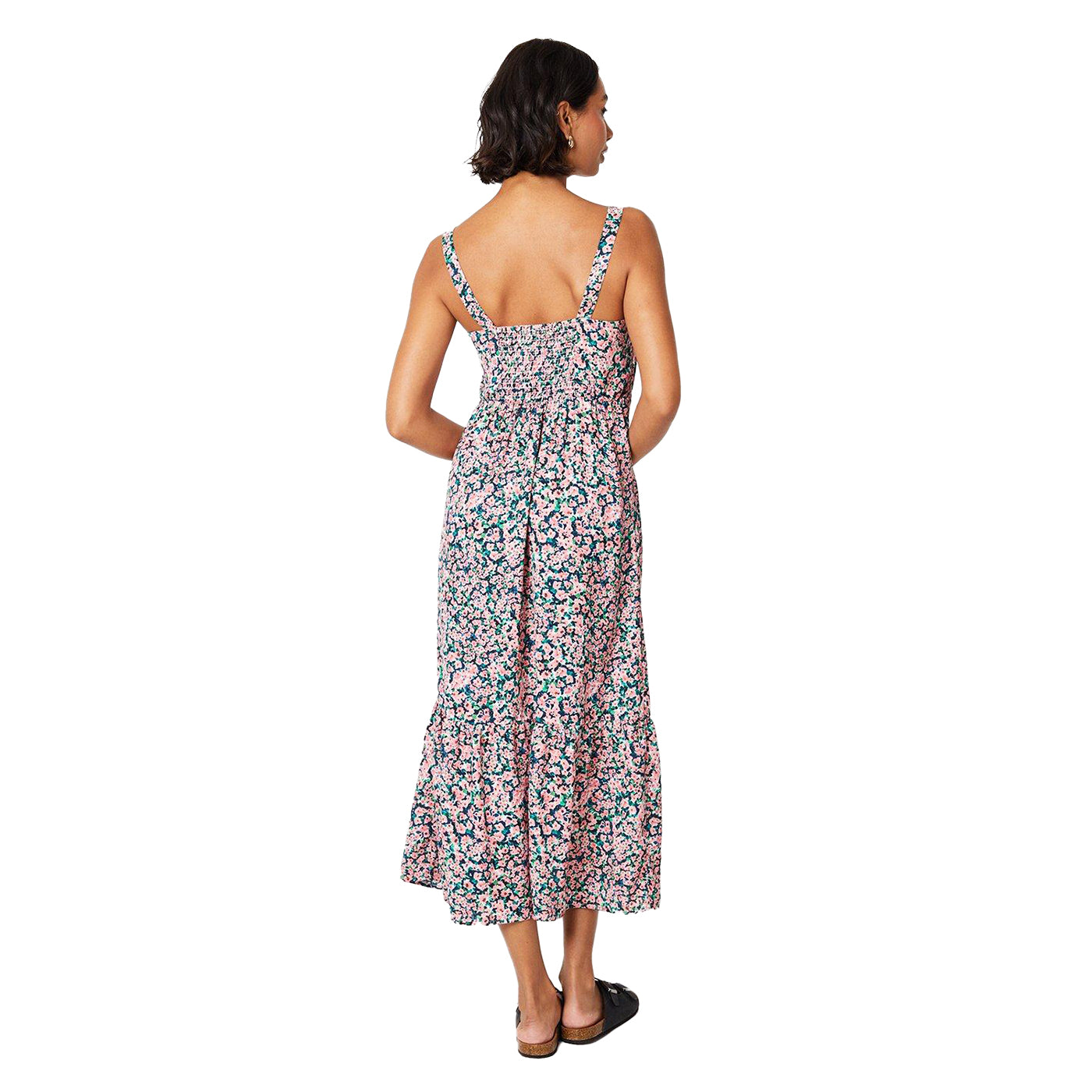 Pink-Multicoloured - Back - Dorothy Perkins Womens-Ladies Ditsy Print Strappy Midi Dress