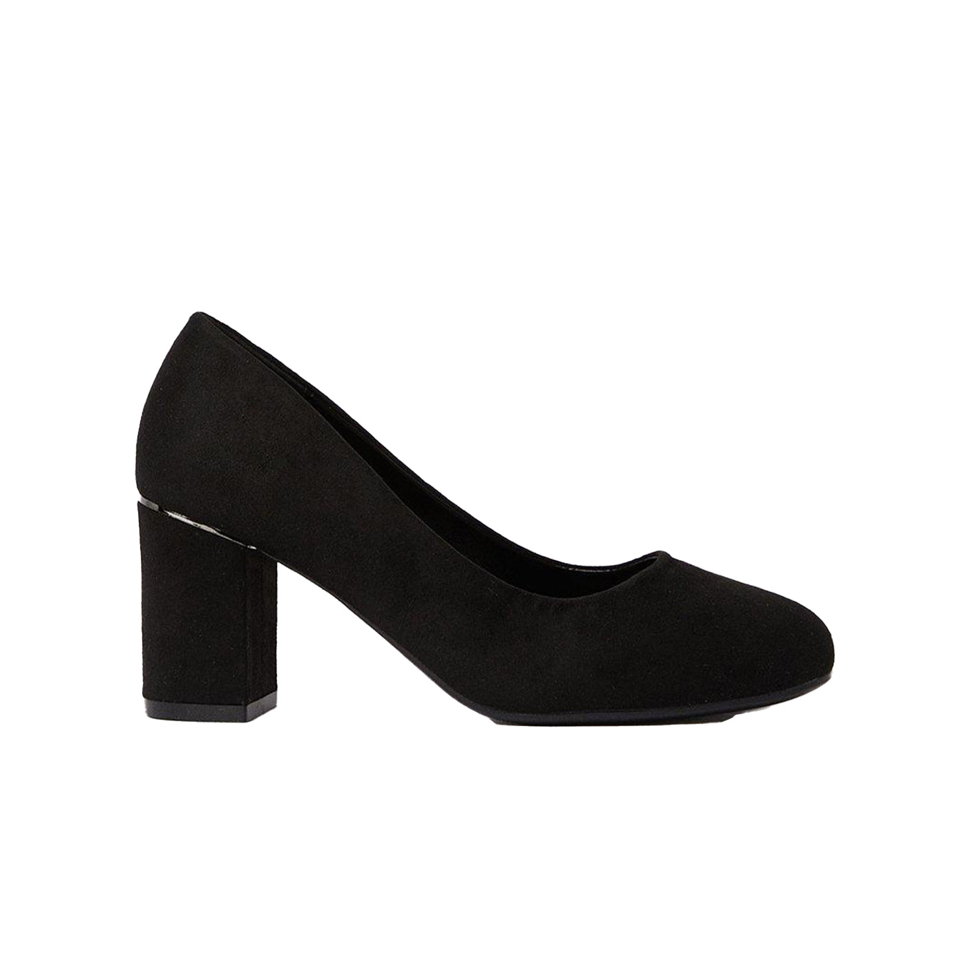 Natural Black - Back - Dorothy Perkins Womens-Ladies Elsa Block Heel Court Shoes
