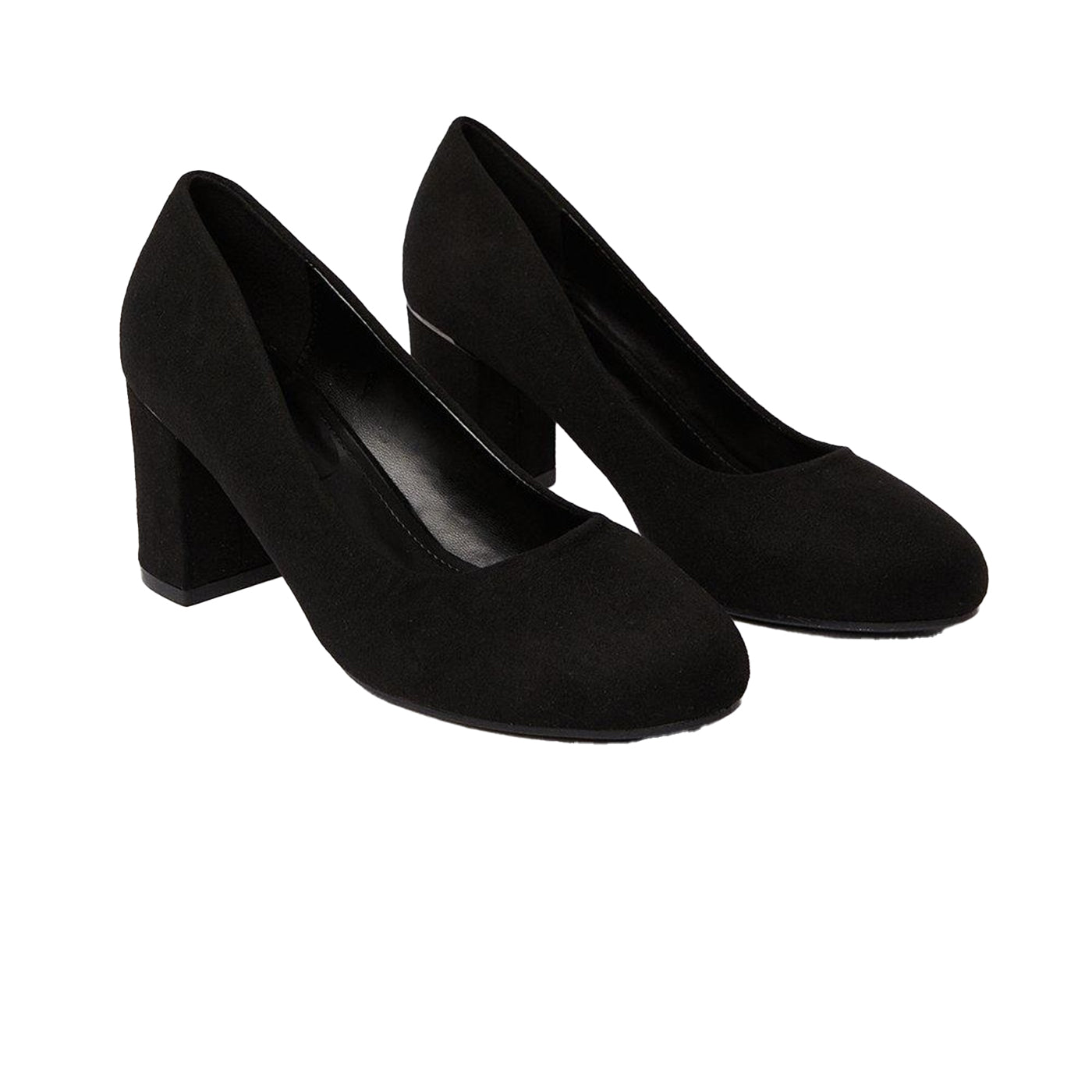 Natural Black - Front - Dorothy Perkins Womens-Ladies Elsa Block Heel Court Shoes