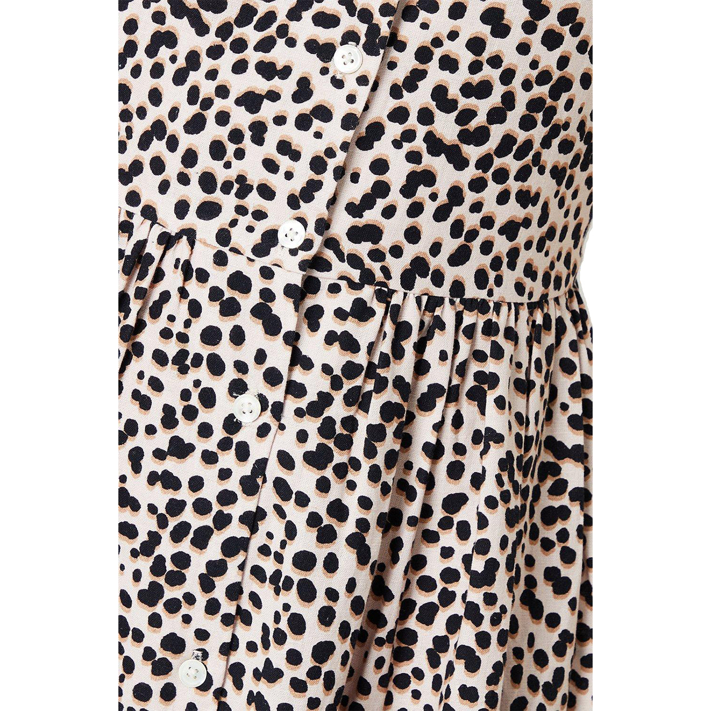 Black-White - Side - Dorothy Perkins Womens-Ladies Cheetah Print Pocket Detail Midi Dress