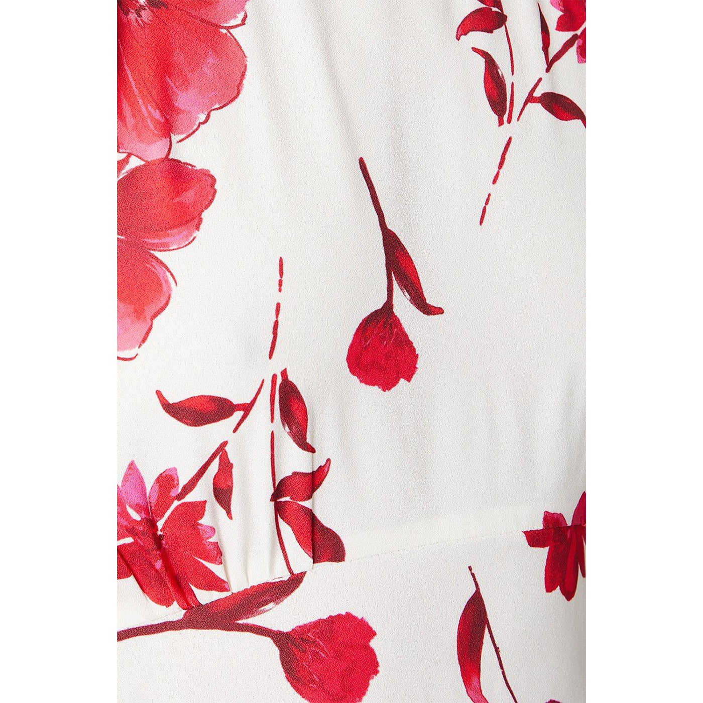 Ivory - Side - Dorothy Perkins Womens-Ladies Flowers Empire Seam Mini Dress