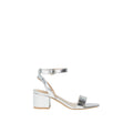 Silver - Back - Dorothy Perkins Womens-Ladies Tommi Barely There Medium Block Heel Sandals